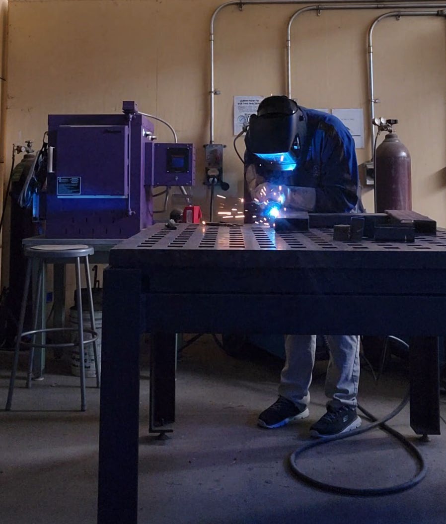 Welding the Genie dolly attachment
